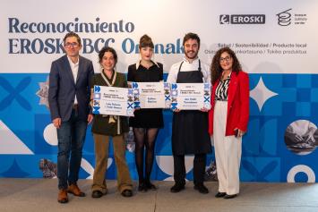 Eroski y Basque Culinary Center distinguen por el compromiso con el producto local