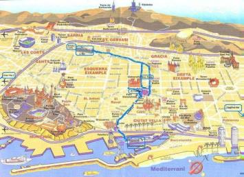 Mapa comercial de Barcelona
