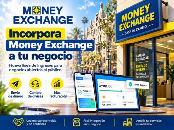 Amplía tu negcoio con agencia Money Exchange